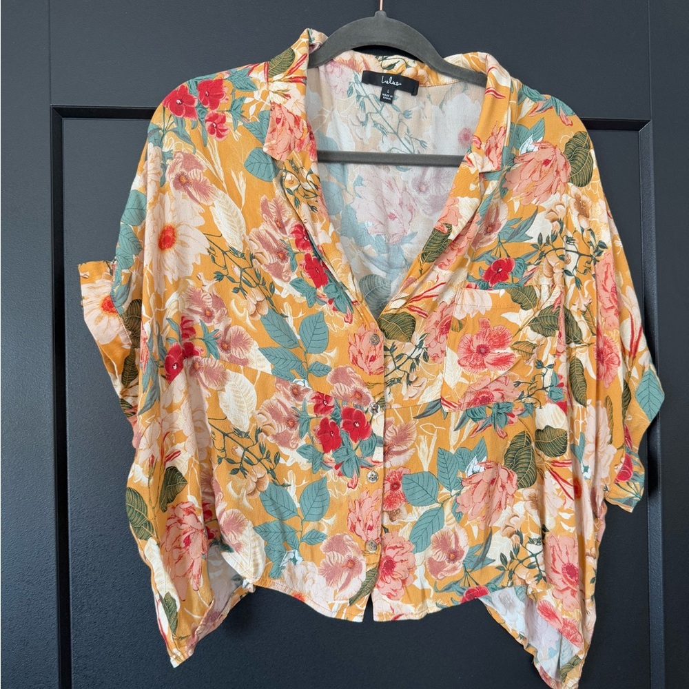 Lulu's Floral Yellow Top